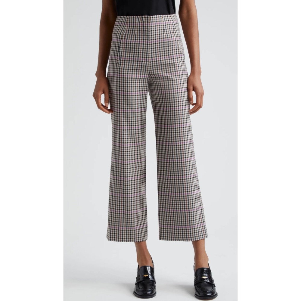 Veronica Beard Pants Crop Dova Gingham Plaid Women 4 Quietβ Luxury Preppy